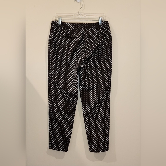 KATE spade new york Women's 6 Margaux Cafe Dot Cropped Pants Black Cream Trouser - Picture 4 of 16